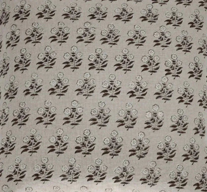 Elowen Block Print Handloom Linen Fabric