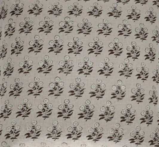 Elowen Block Print Handloom Linen Fabric
