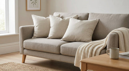 Arom Oatmeal solid Linen  Pillow Cover