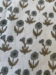 Lioren Block Print Handloom Linen Fabric