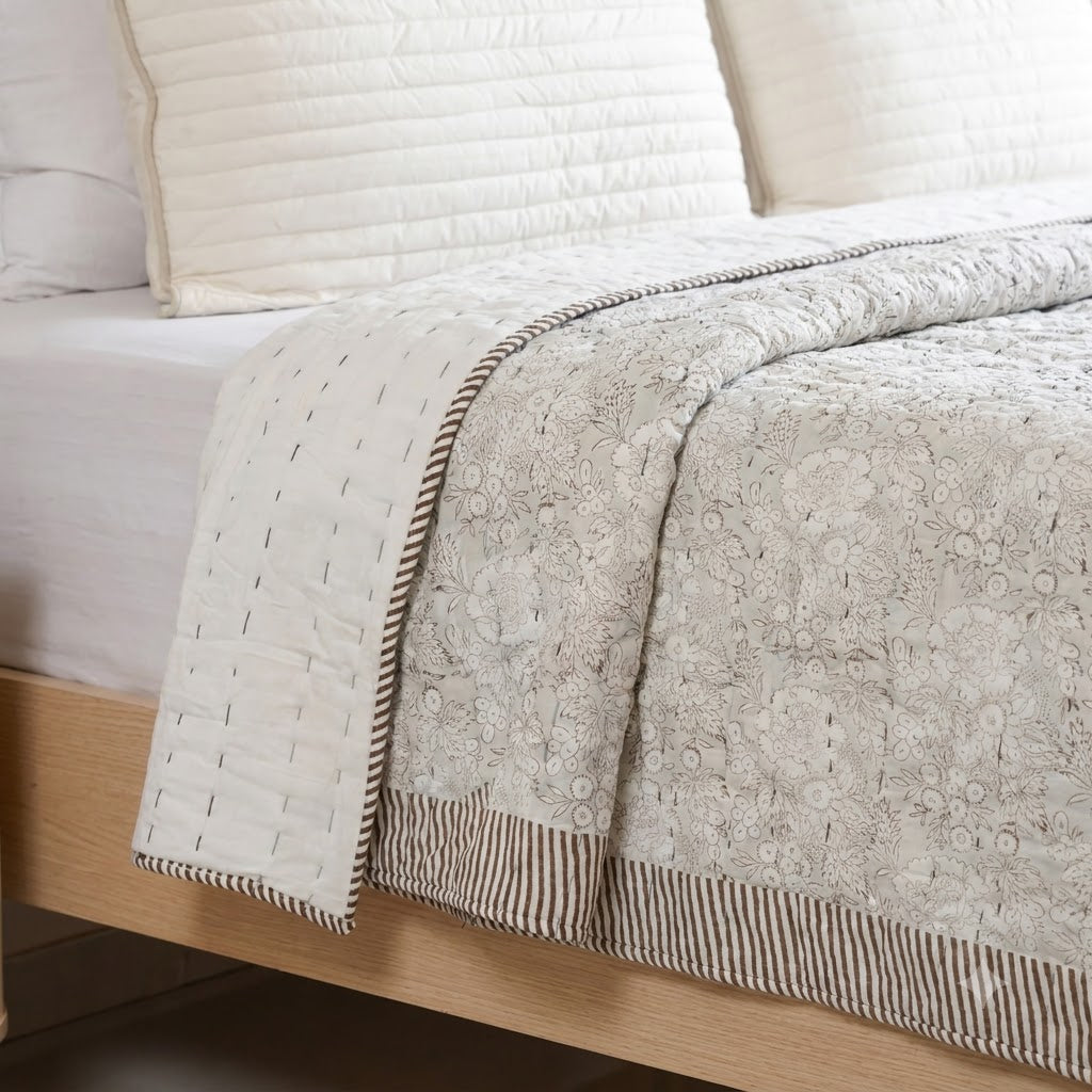 Candice Hand Block Printed Quilt