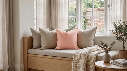 Nera Blush Pink Solid Linen Pillow Cover