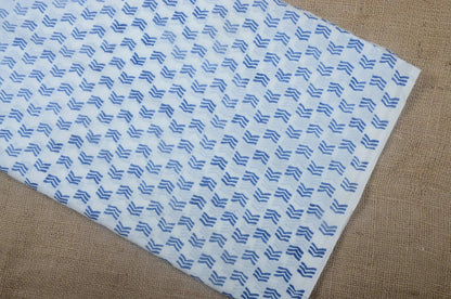 Beautiful Hand Block Printed Blue Fabric, Cotton Fabric, Indian Fabric, fabric by yard, Block Printed Cotton womens clothing robe - Maple Village Lane