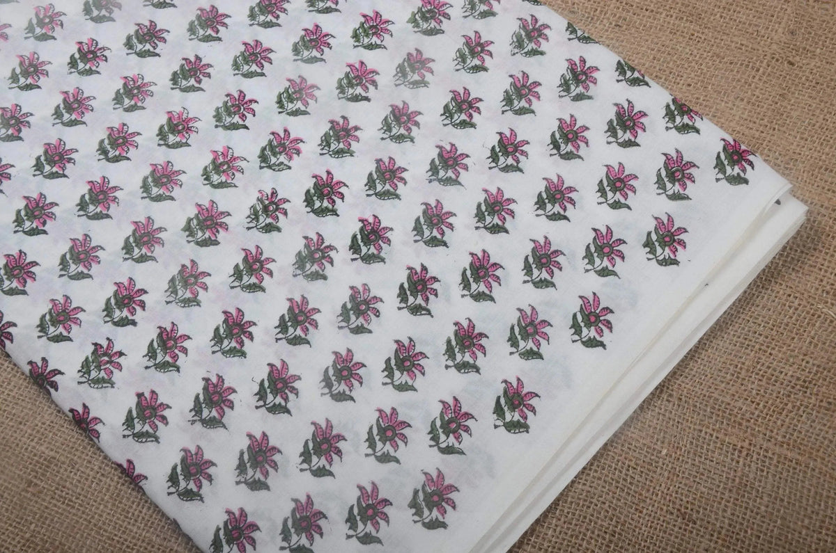 Cotton fabric, Fabric by yard, Hand printed fabric, Block Print Fabric, Indian Fabric