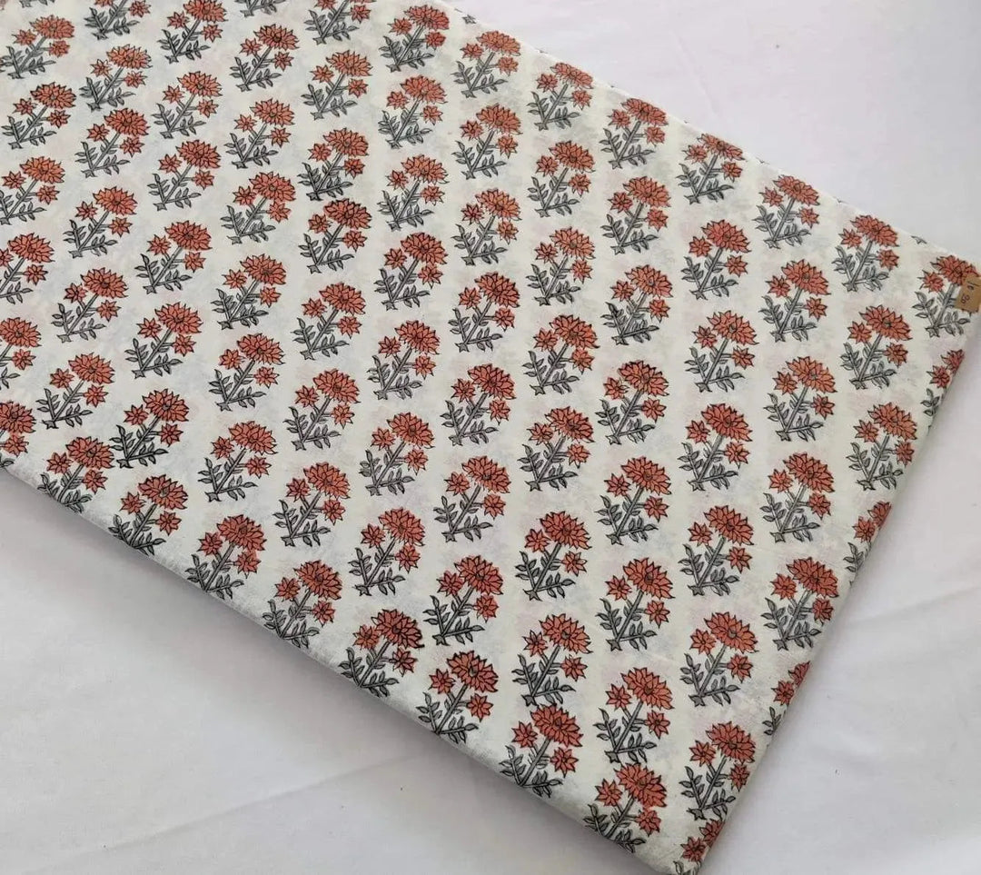 Fawna Indian Cotton Block Print Fabric