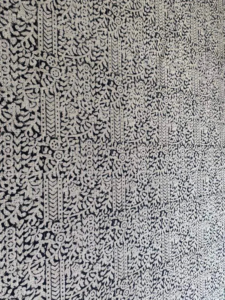 Yelwin Block Print Handloom Linen Fabric