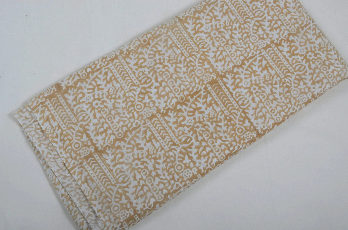 Indian Cotton Block Print Fabric by the Yard -Sewing and Quilting Fabric - Maple Village Lane