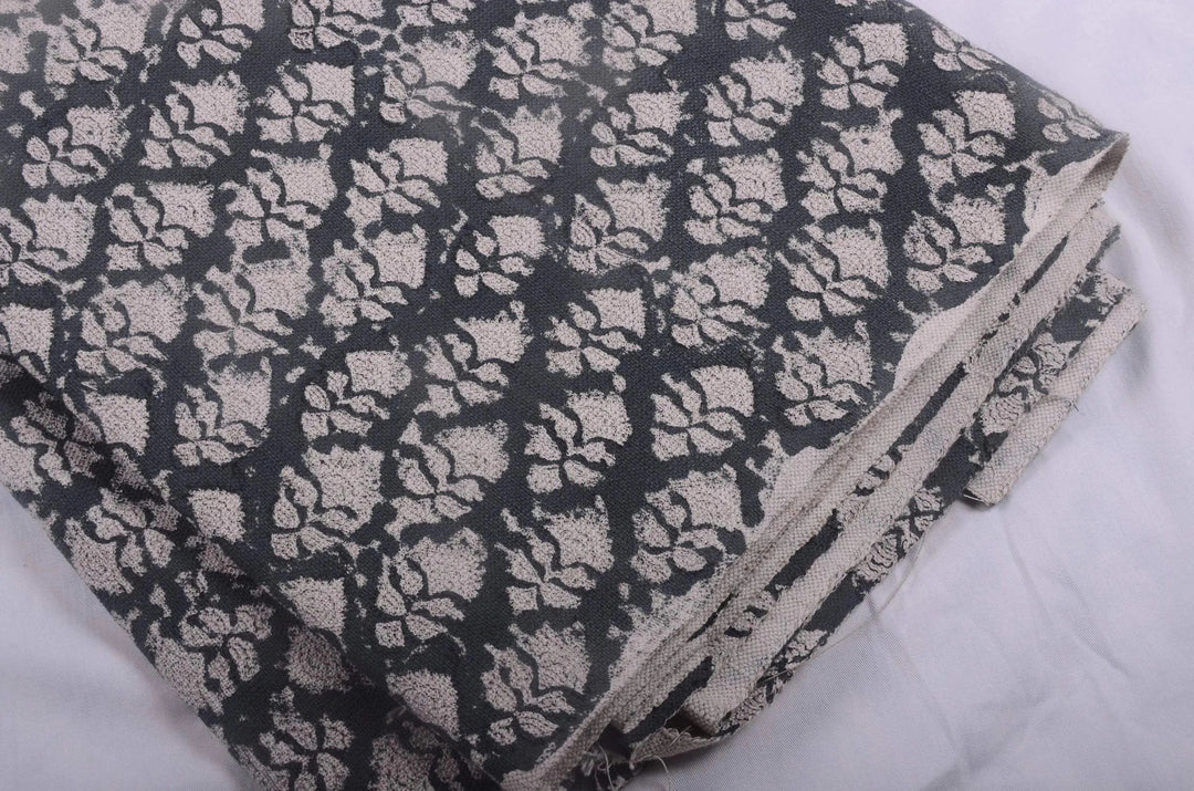 Dareth Block Print Handloom Linen Fabric