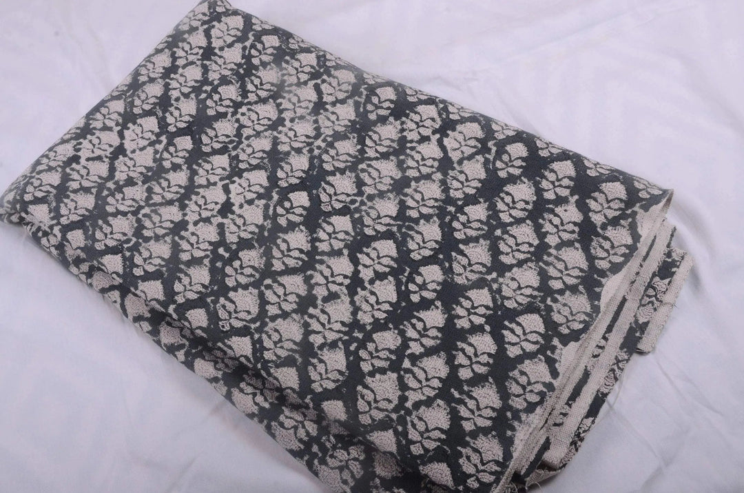 Dareth Block Print Handloom Linen Fabric