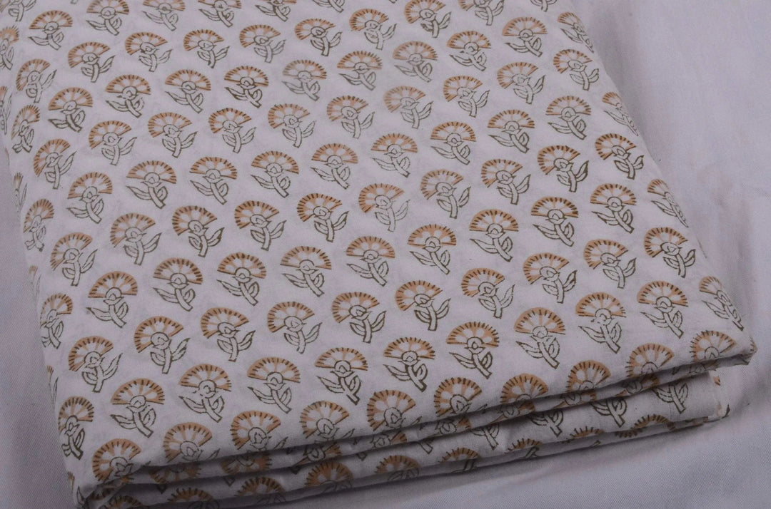 Rhilora Block Print Handloom Linen Fabric
