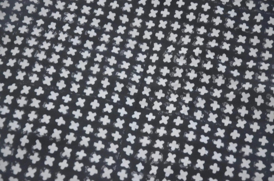 Eglanty Block Print Handloom Linen Fabric