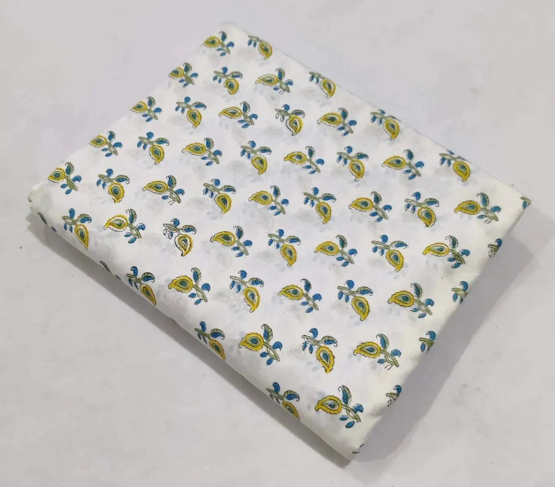 Drelin Indian Cotton Block Print Fabric
