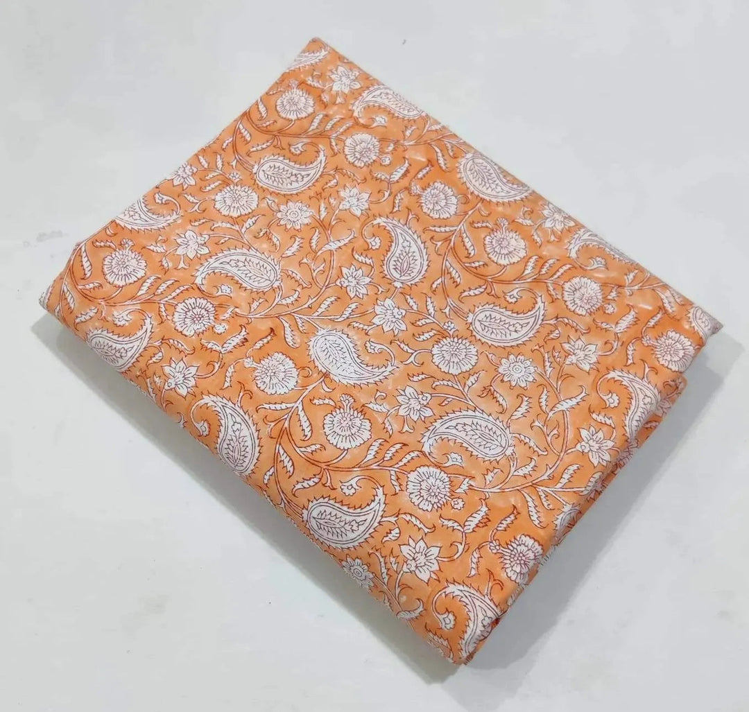 Pebbled Indian Cotton Block Print Fabric