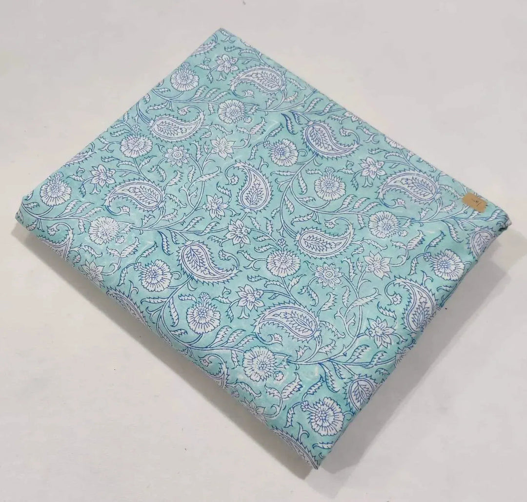Wisped Indian Cotton Block Print Fabric