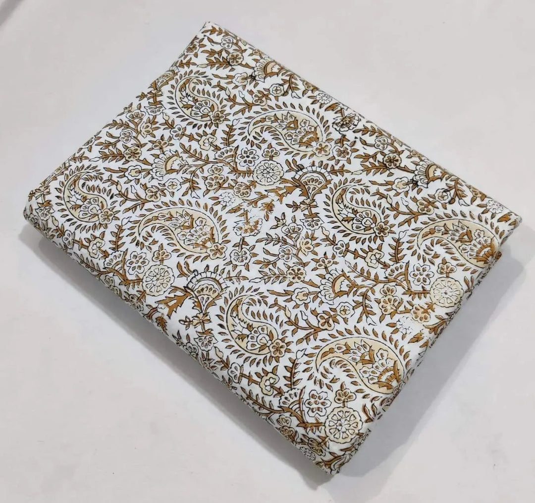 Trelis Indian Cotton Block Print Fabric