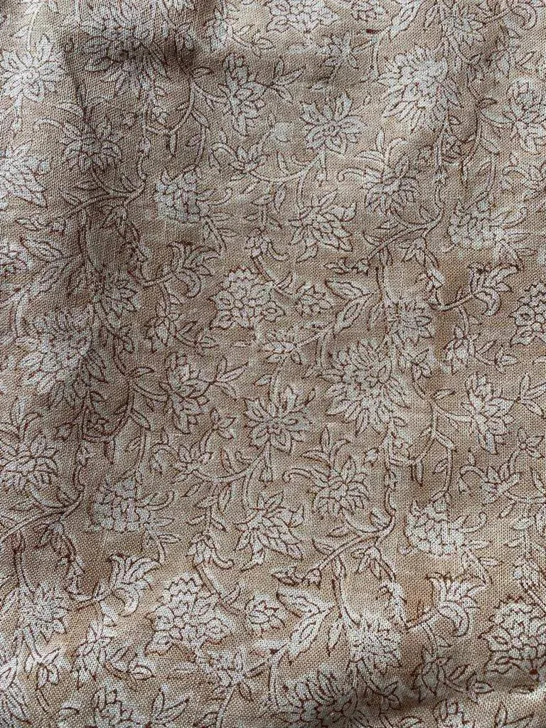 Knorrah Block Print Handloom Linen Fabric