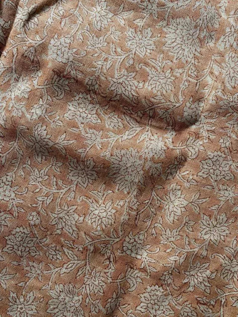 Knorrah Block Print Handloom Linen Fabric