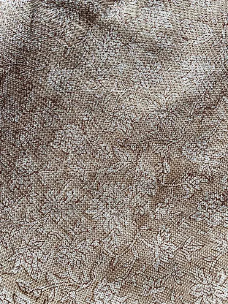 Knorrah Block Print Handloom Linen Fabric
