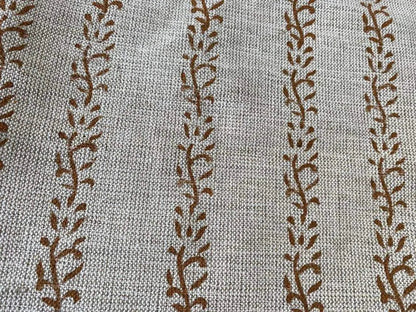 Block Print Handloom Linen Fabric Heavy Linen Fabric, Upholstery fabric ,pillow cover ,home décor mustered Colour - Maple Village Lane