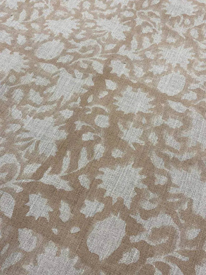 Linen fabric, Fabric by yard, Hand printed fabric, Block Print Fabric, Indian Fabric