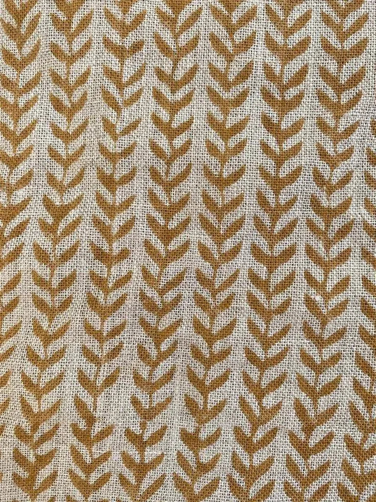 Klyra Block Print Handloom Linen Fabric