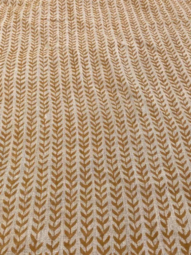 Klyra Block Print Handloom Linen Fabric