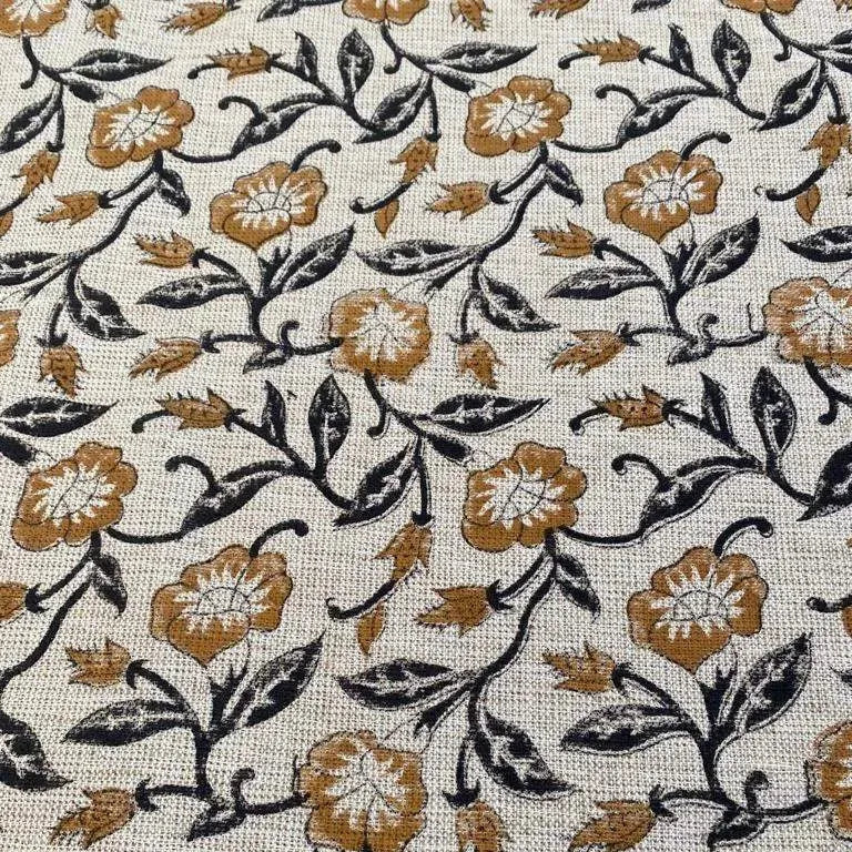 Whitley Floral Hand Block Printe Fabric