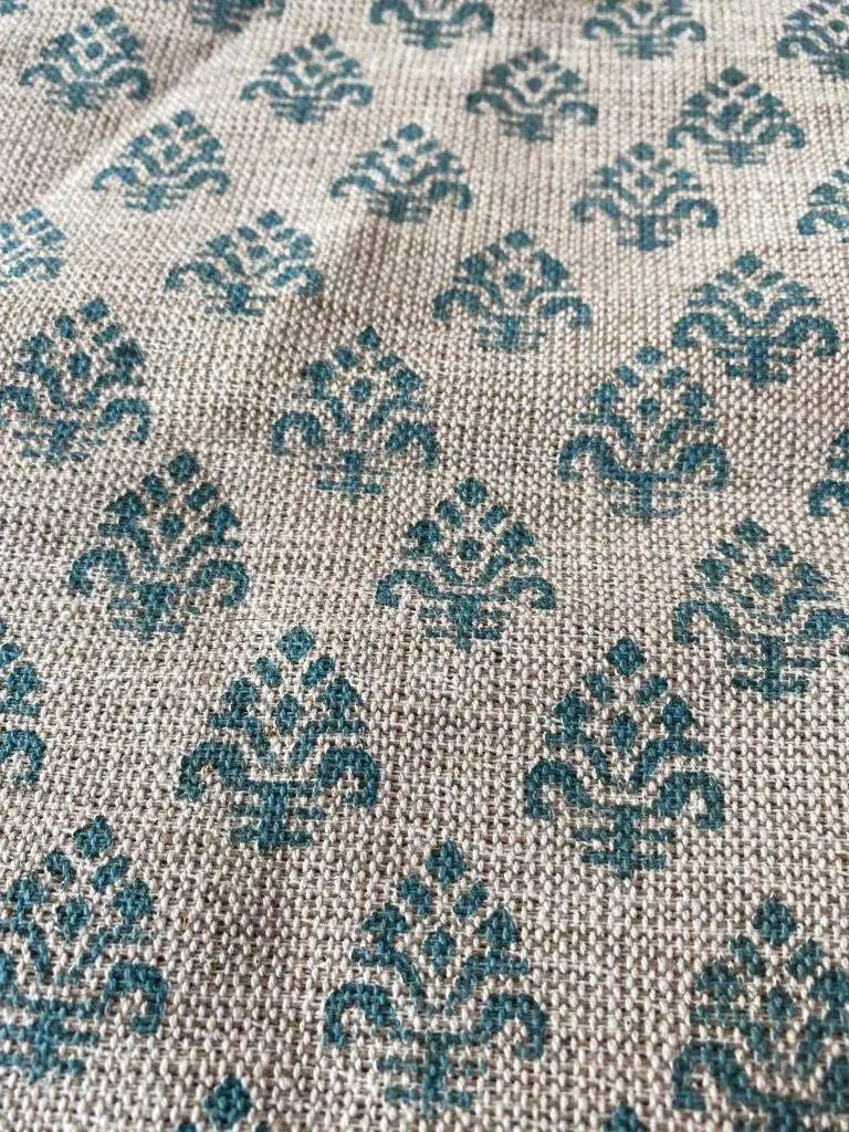 Leoria Block Print Handloom Linen Fabric