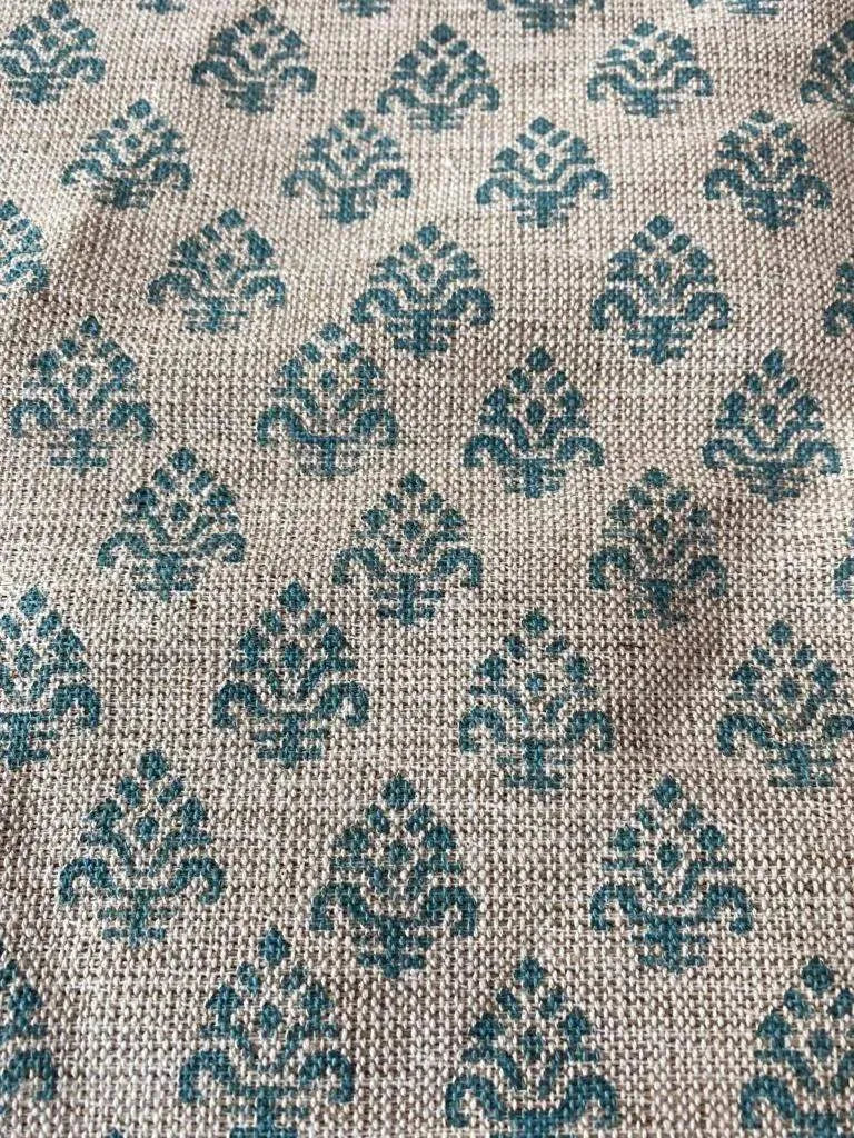 Leoria Block Print Handloom Linen Fabric