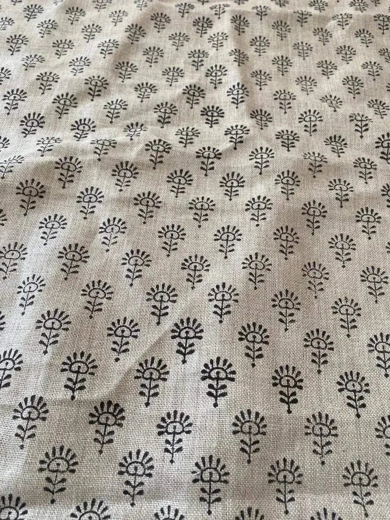 Junith Block Print Handloom Linen Fabric