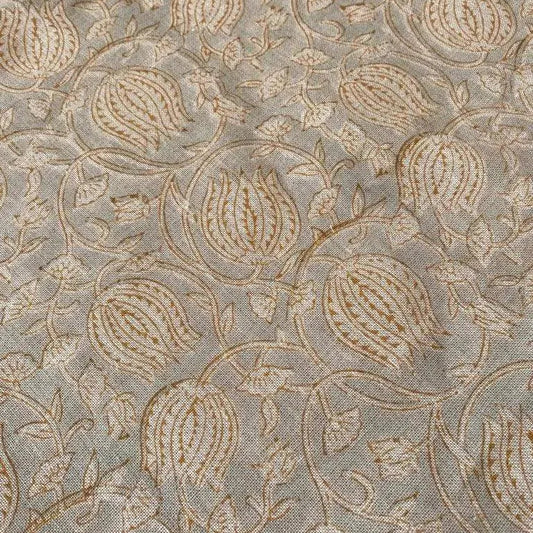Linen fabric, Fabric by yard, Hand printed fabric, Block Print Fabric, Indian Fabric