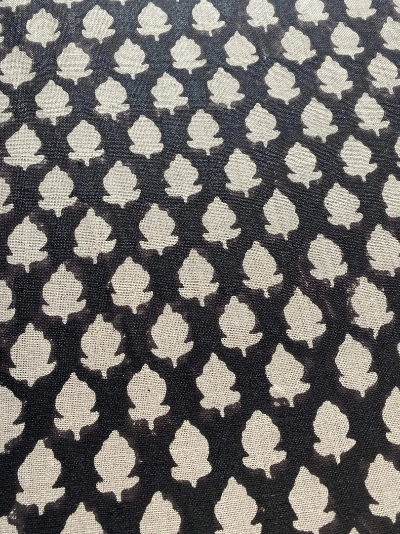Lunessa Block Print Handloom Linen Fabric