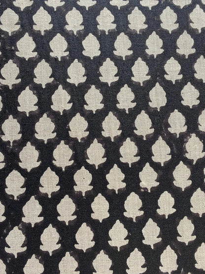 Linen fabric, Fabric by yard, Hand printed fabric, Block Print Fabric, Indian Fabric