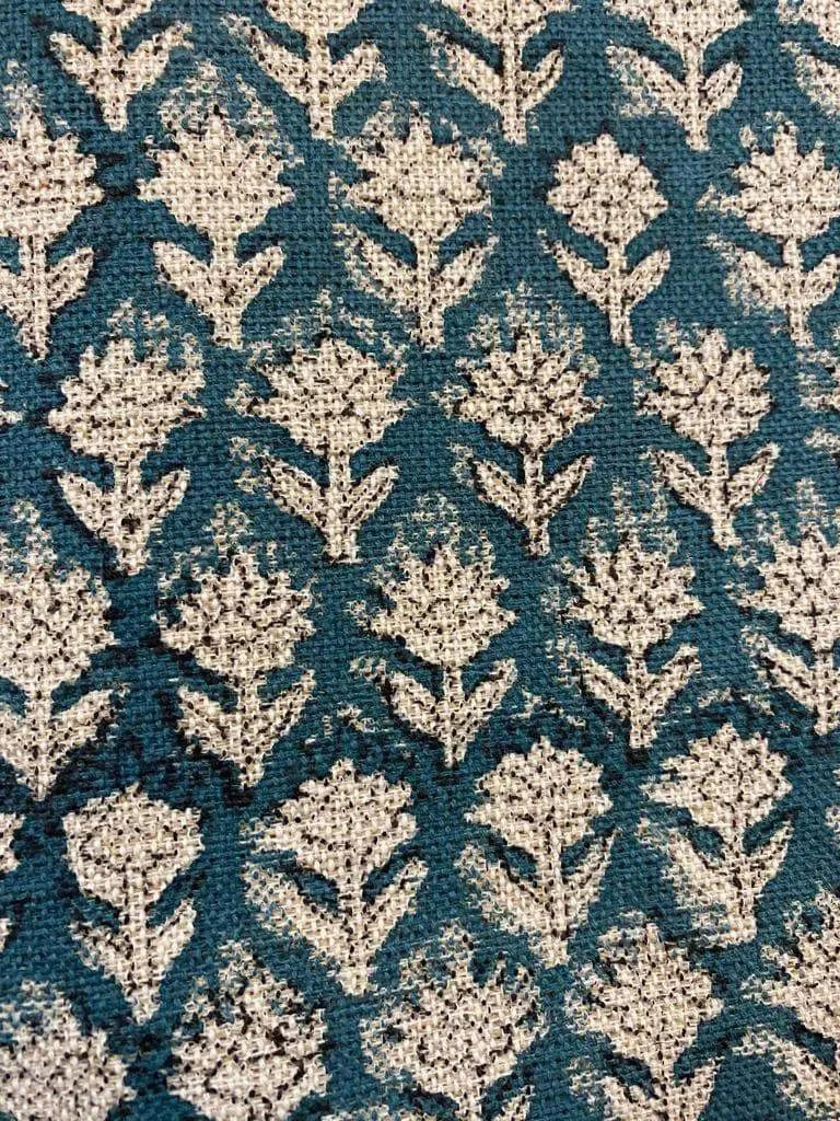 Motiffa Block Print Handloom Linen Fabric