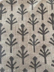 Handloom linen, Block Print Thick Linen Fabric | Brown Floral Block Print Upholstery Fabric, pillow cover fabric, Curtain Linen By The Yard - Rohiyaan