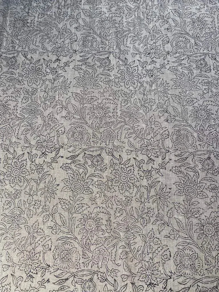 Danny Block Print Handloom Linen Fabric