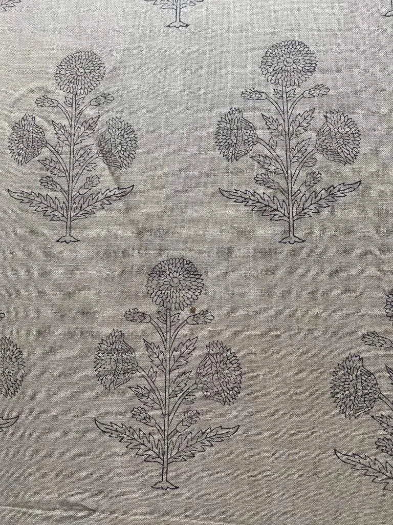 Hemplin Block Print Handloom Linen Fabric