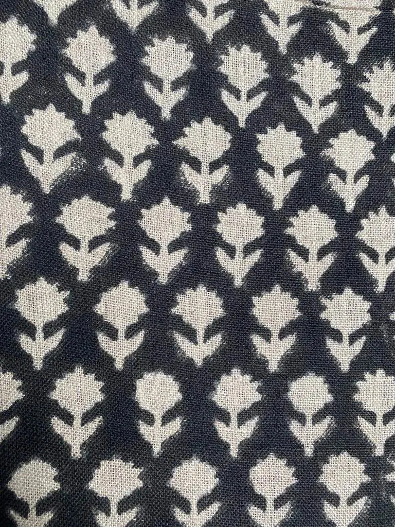 Motiffa Block Print Handloom Linen Fabric