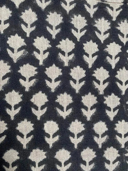 Motiffa Block Print Handloom Linen Fabric