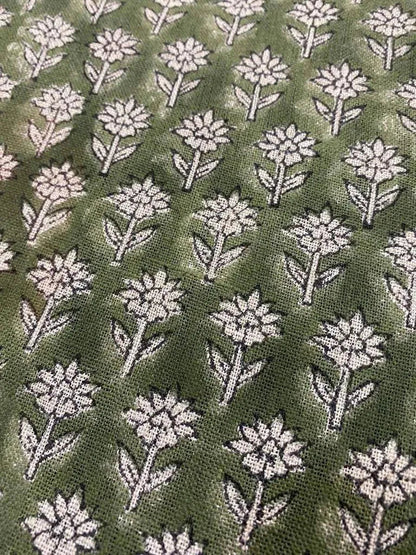 Motiffa Block Print Handloom Linen Fabric