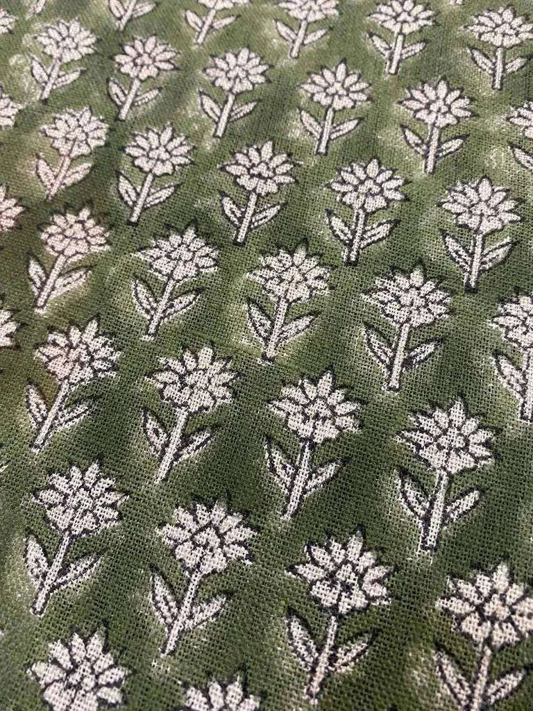 Motiffa Block Print Handloom Linen Fabric