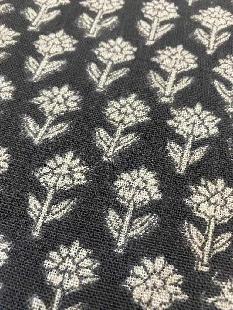 Motiffa Block Print Handloom Linen Fabric