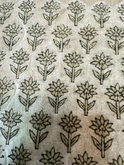 Motiffa Block Print Handloom Linen Fabric