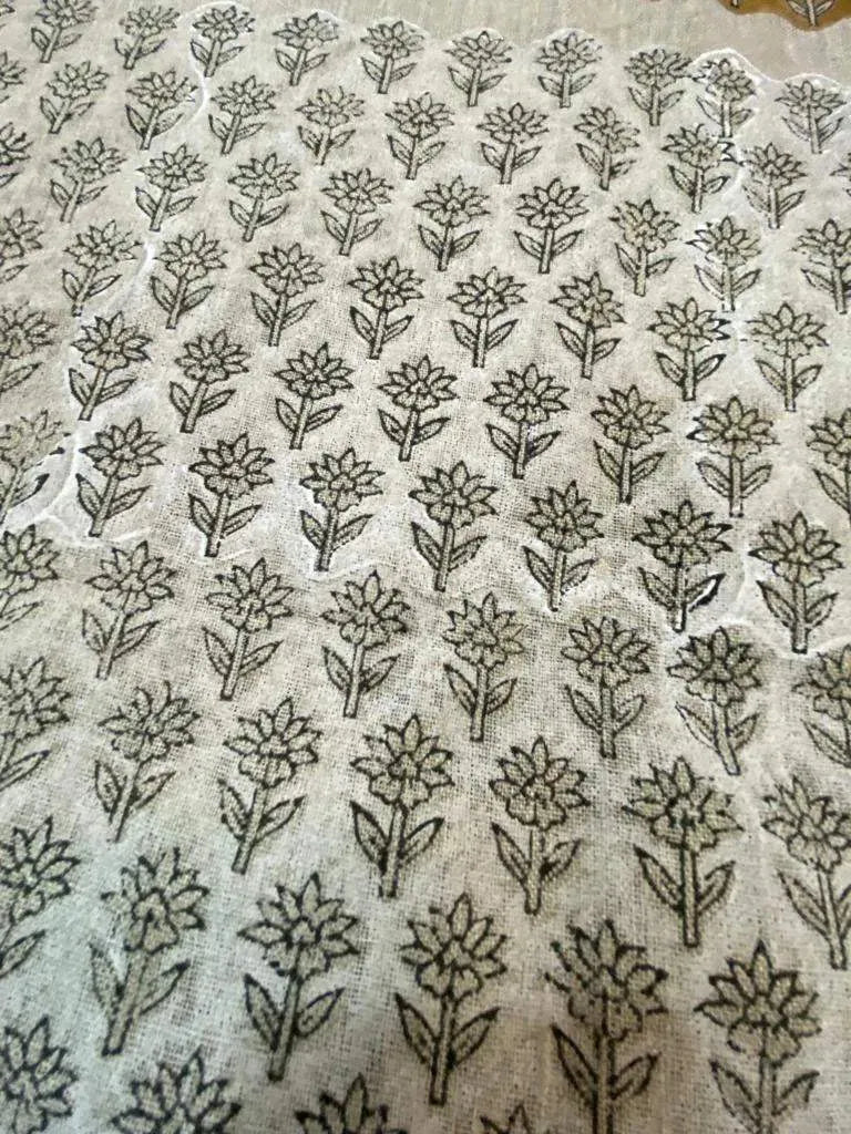 Motiffa Block Print Handloom Linen Fabric