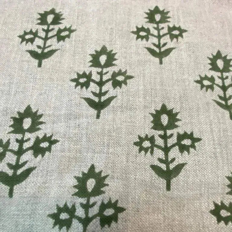 Marrowin Floral Hand Block Printe Fabric