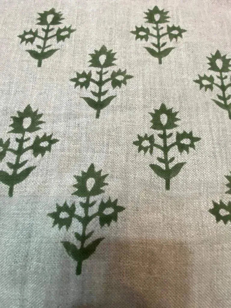 Rody Hand Block Printed Linen Fabric