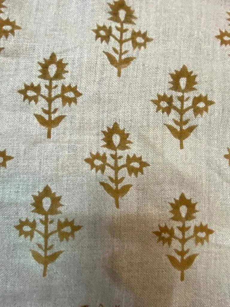 Haralyn Block Print Handloom Linen Fabric