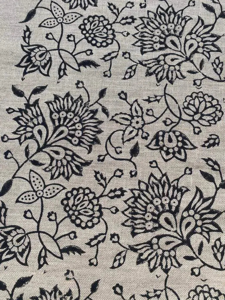 Norwyn Block Print Handloom Linen Fabric