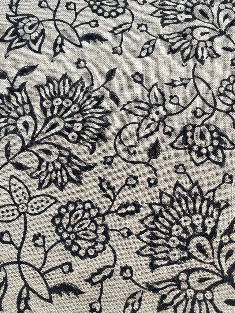 Norwyn Block Print Handloom Linen Fabric