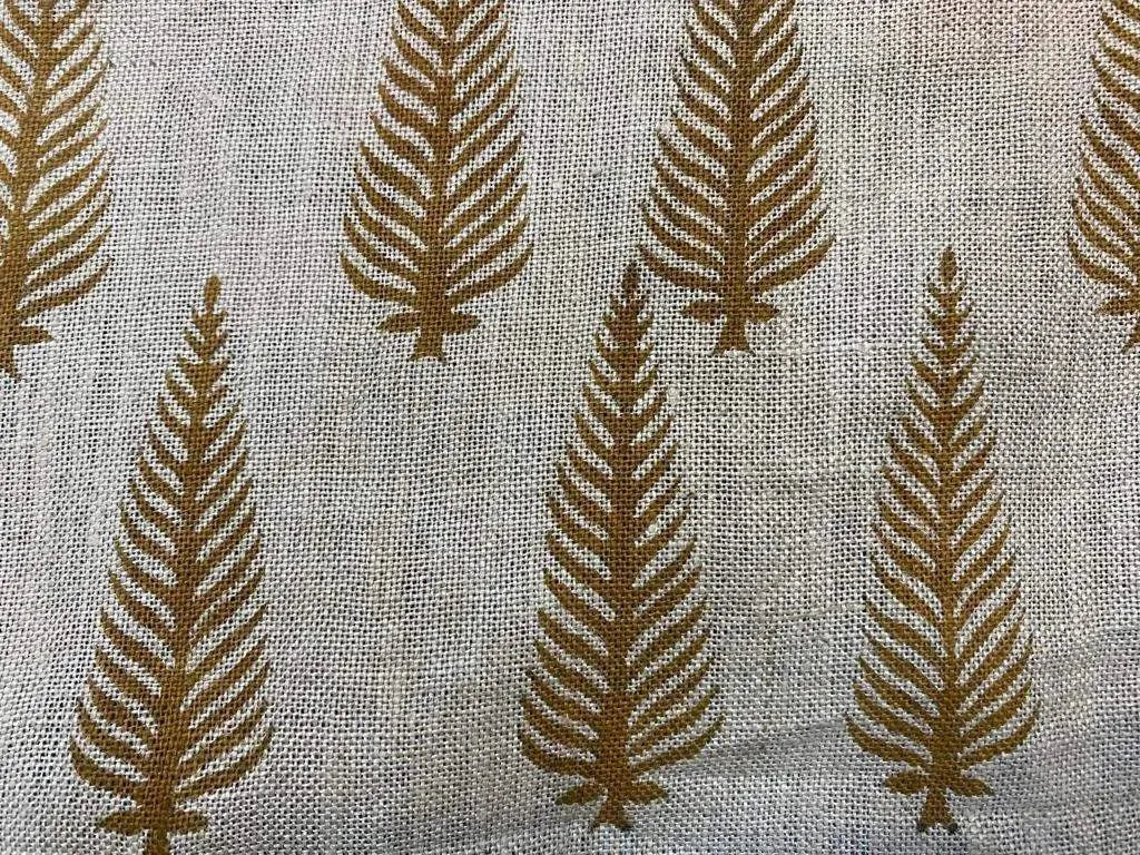 Conner Block Print Handloom Linen Fabric